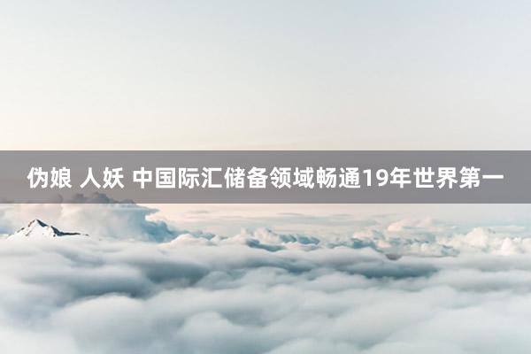 伪娘 人妖 中国际汇储备领域畅通19年世界第一