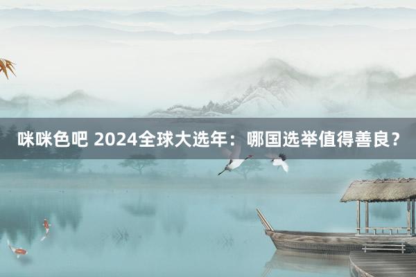 咪咪色吧 2024全球大选年：哪国选举值得善良？