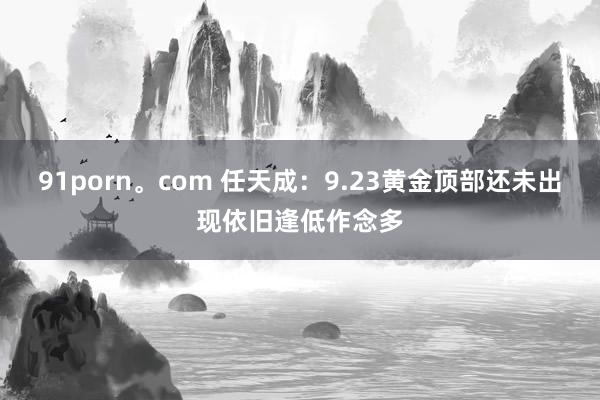 91porn。com 任天成：9.23黄金顶部还未出现依旧逢低作念多