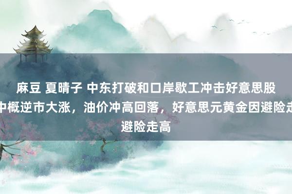 麻豆 夏晴子 中东打破和口岸歇工冲击好意思股，中概逆市大涨，油价冲高回落，好意思元黄金因避险走高