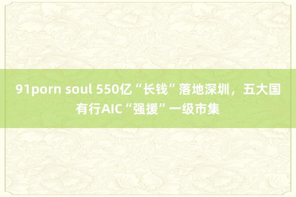 91porn soul 550亿“长钱”落地深圳，五大国有行AIC“强援”一级市集