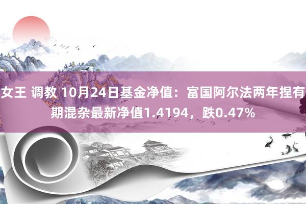 女王 调教 10月24日基金净值：富国阿尔法两年捏有期混杂最新净值1.4194，跌0.47%