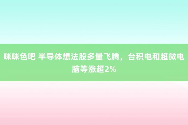 咪咪色吧 半导体想法股多量飞腾，台积电和超微电脑等涨超2%