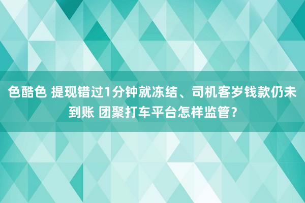 色酷色 提现错过1分钟就冻结、司机客岁钱款仍未到账 团聚打车平台怎样监管？