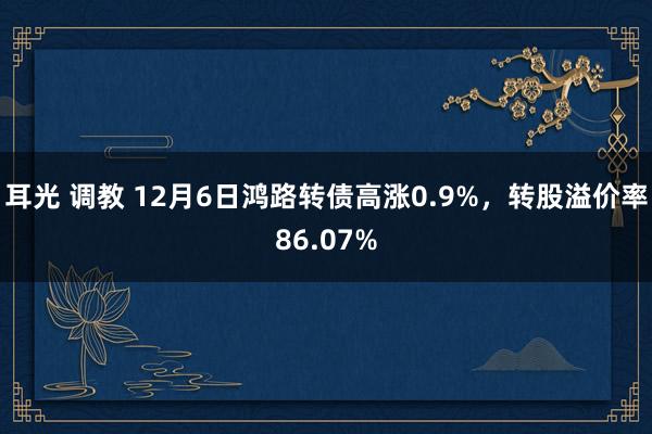 耳光 调教 12月6日鸿路转债高涨0.9%，转股溢价率86.07%