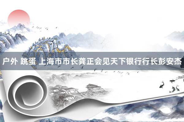 户外 跳蛋 上海市市长龚正会见天下银行行长彭安杰