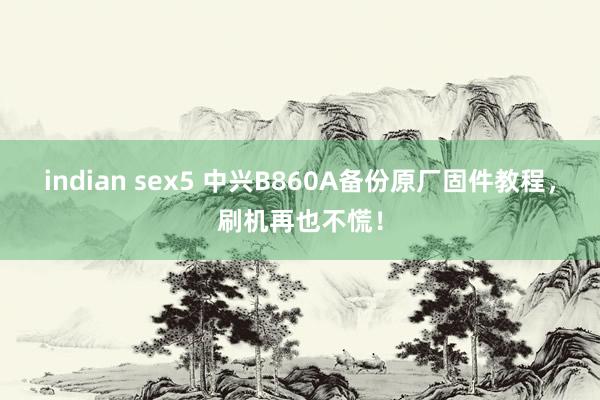 indian sex5 中兴B860A备份原厂固件教程，刷机再也不慌！