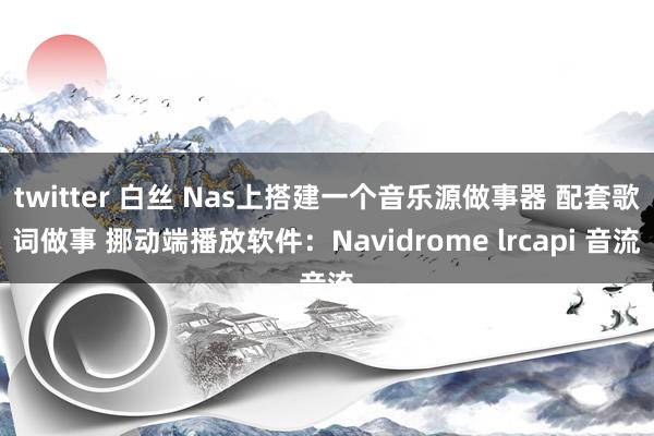 twitter 白丝 Nas上搭建一个音乐源做事器 配套歌词做事 挪动端播放软件：Navidrome lrcapi 音流