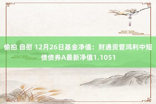 偷拍 自慰 12月26日基金净值：财通资管鸿利中短债债券A最新净值1.1051