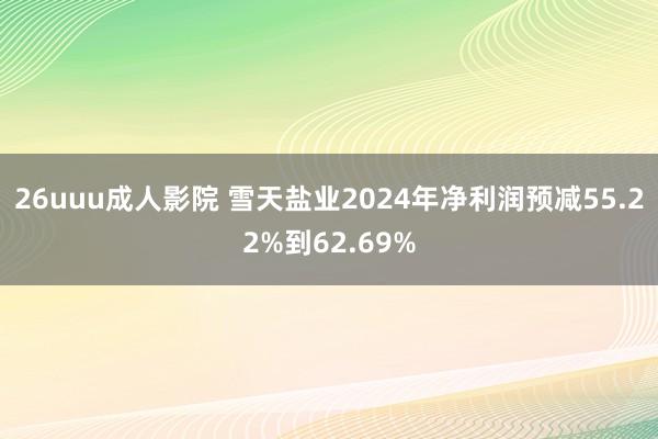 26uuu成人影院 雪天盐业2024年净利润预减55.22%到62.69%